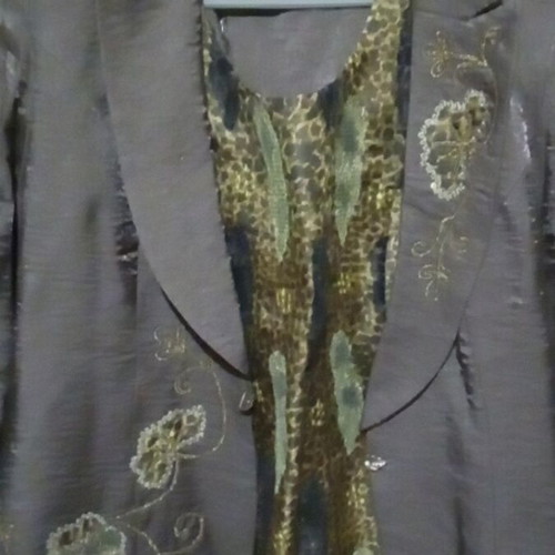 Summer jacket with matching shirt refurbished, brown and gold