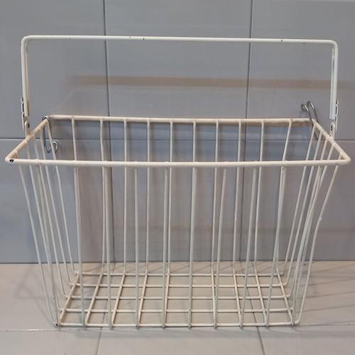 Storage basket used with hooks and handle
