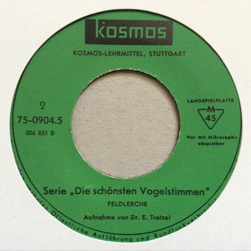 Dr. E. Tretzel Die Schönsten Vogelstimmen 7'' record near mint