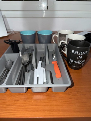 IKEA cutlery like new with mugs and plastic cups