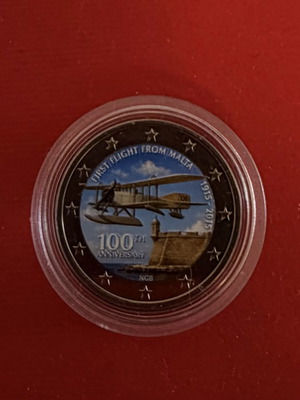 2€ colored Malta commemorative coin 2015
