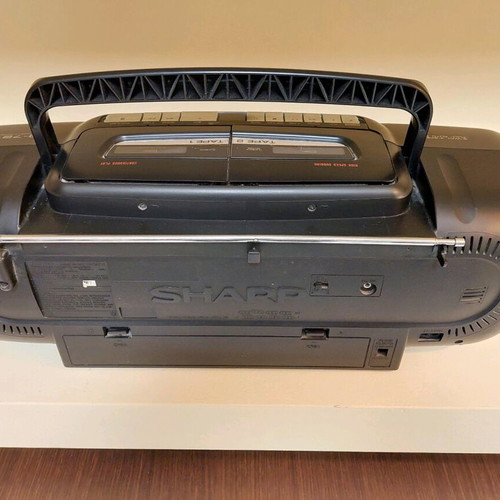 Sharp collectible double cassette radio X-BASS 50W WQ-727 used