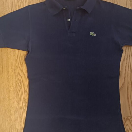 Vintage Lacoste T-shirt Polo by André Gillier used, blue, size M