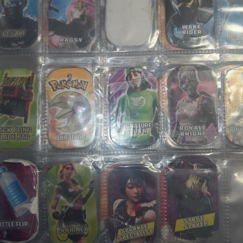 Lionel Messi Pokemon Battle football stickers pack used