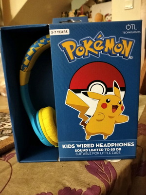 Pokemon Pikachu Kids Wired Headphones New