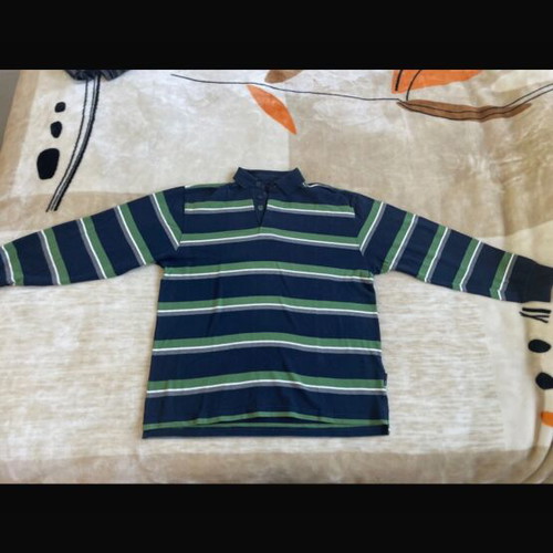 Giovanni Galli men's long-sleeve blouse used, blue and green