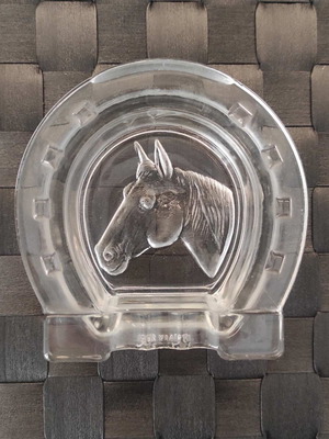 Glass ashtray collectible like new, French vintage, Made in Italy