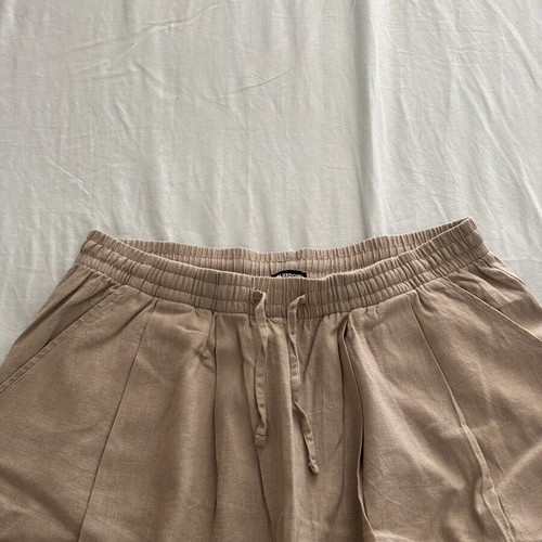 Calzedonia beige linen bermuda shorts new, size S