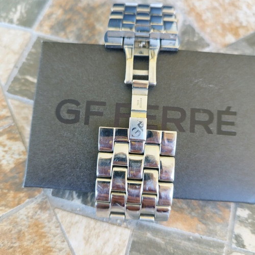 GF Ferre Quartz men's watch used, silver