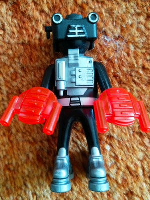 Playmobil robot figure with weapons used
