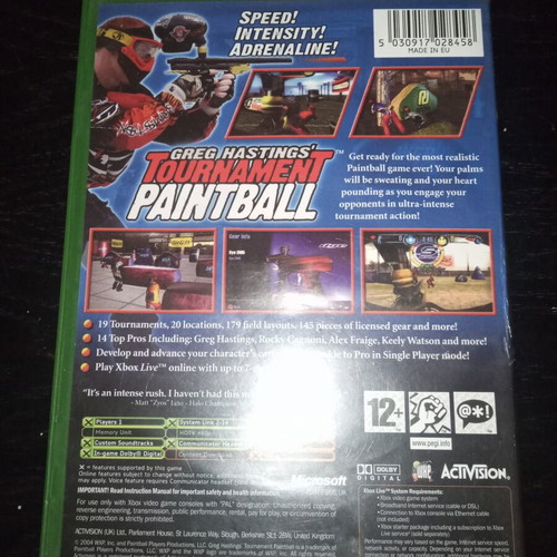Greg Hastings Tournament Paintball Xbox original game
