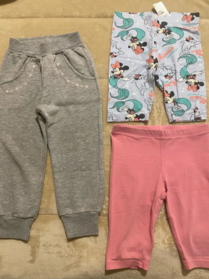 Tracksuit and two short leggings used for girls aged 2-4