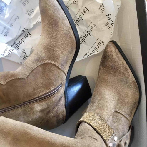Suede leather western boots Fardoulis size 37 new