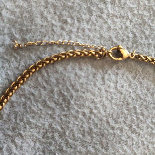 Bell necklace new, black and gold