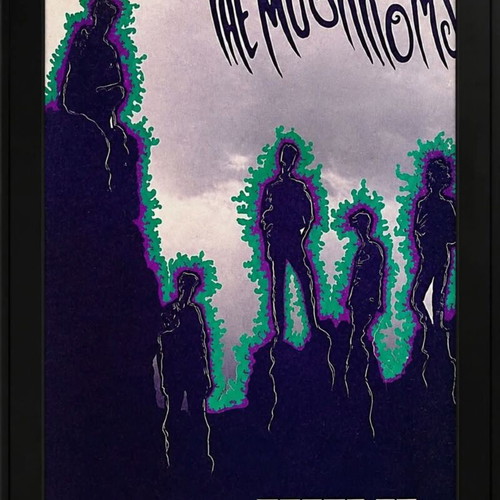 The Mushrooms poster with frame, new, 32×23cm