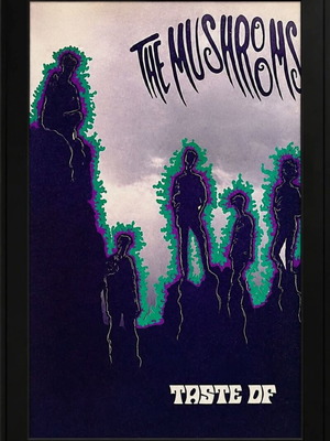 The Mushrooms poster with frame, new, 32×23cm