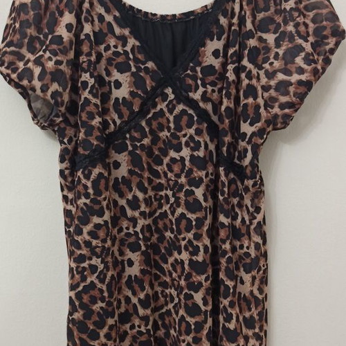 Leopard dress Shein Curve new, size 4XL, black and brown