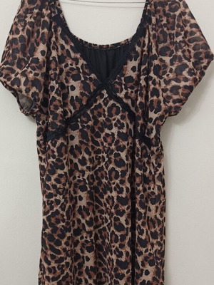Leopard dress Shein Curve new, size 4XL, black and brown
