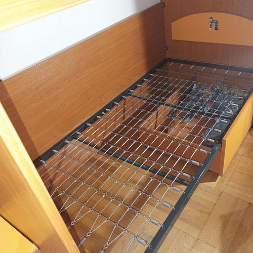 Bunk bed wooden with metal slats like new