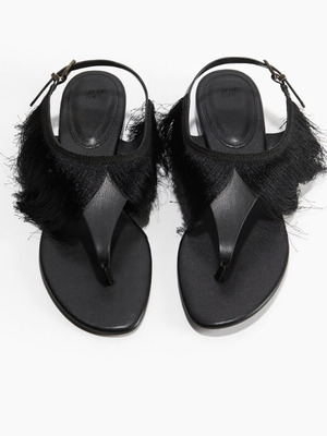 H&M women's sandals size 38 with fringes, new