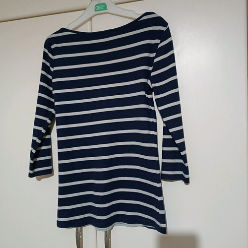 Zara striped blouse like new, blue and white with 3/4 sleeve