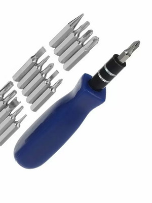 Jackly screwdriver set with handle and 16 tips new