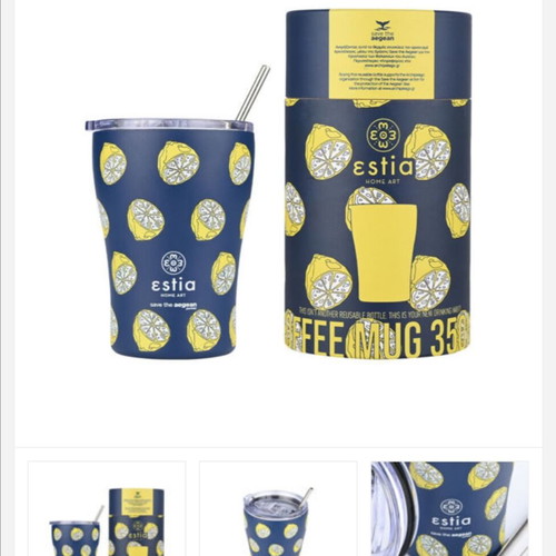 Estia travel mug recyclable, new, Panathinaikos BC Edition 350ml