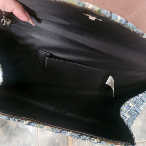 Envelope bag in shades of blue, new, 30×15.5 cm