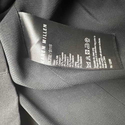 Karen Millen silk dress like new, midi, black and grey