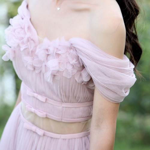Evening dress long pink size XS like new