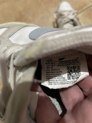 Nike Dunk μεταχειρισμένα παπούτσια, νούμερο 38,5, άσπρο και μπλε