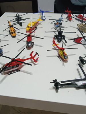 Diecast Helicopter Collection pack of 17, like new