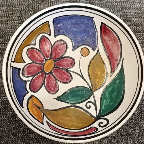 Vintage hand-painted plate, 18 cm diameter