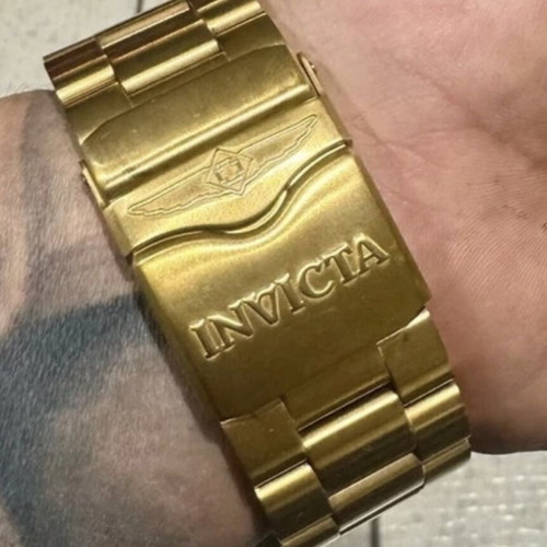 Invicta speciality diamond watch new, gold color, waterproof