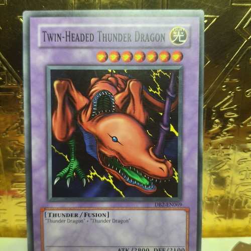 Yu-Gi-Oh! Twin-Headed Thunder Dragon card, excellent condition