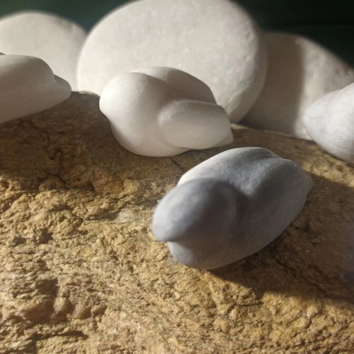 Collectible Cycladic marble doves, handcrafted