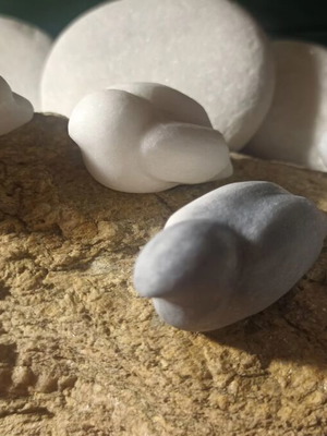 Collectible Cycladic marble doves, handcrafted