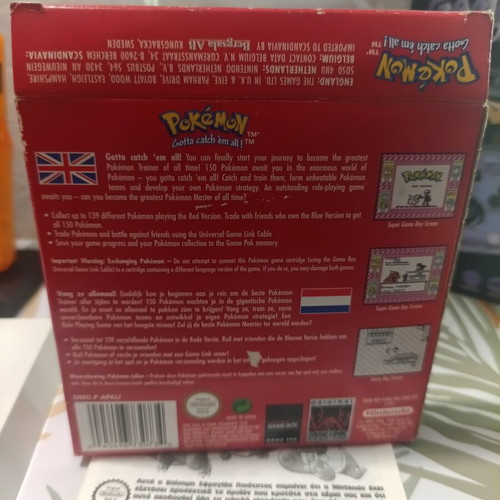 Pokemon Red CIB with Greek Trainer's Manual used