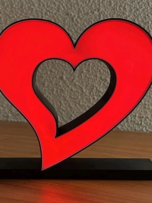 LED Lighted Heart New Decorative Gift with RGB Lighting