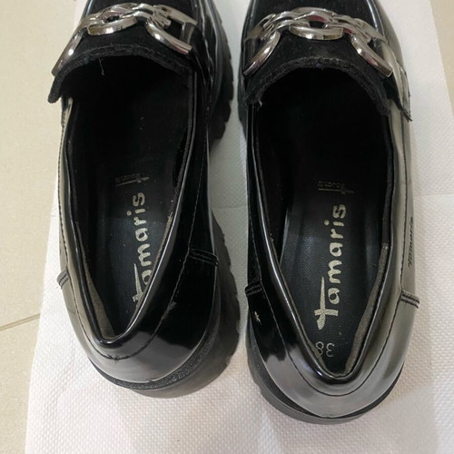Tamaris women's moccasins size 38 new, black