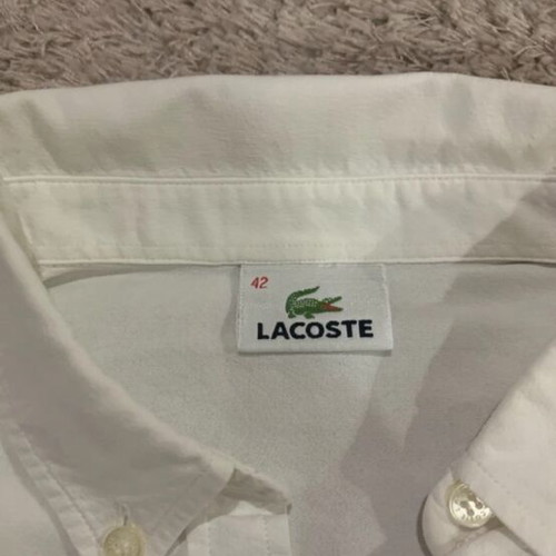 Lacoste shirt used, size L, white, with minor defect