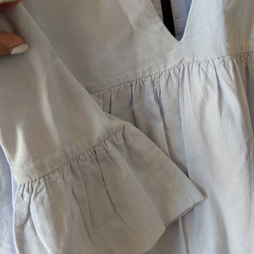 Zara mini dress baby blue S cotton like new with built-in shorts