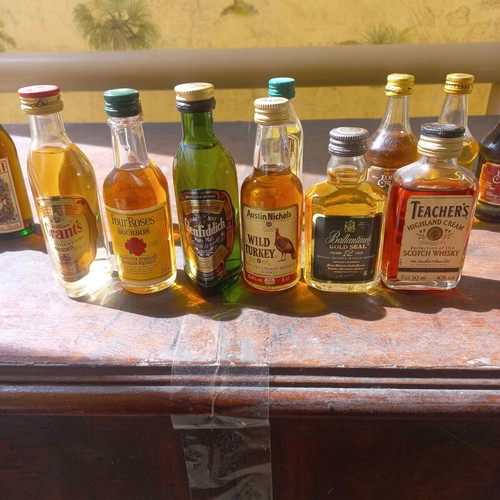 Miniature alcohol bottles new, set of 19, sealed collection from 1998