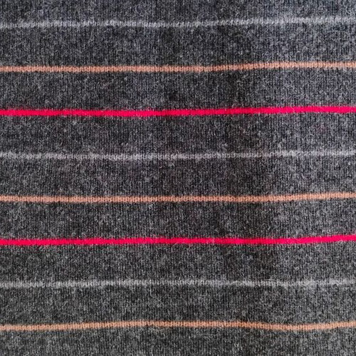 Glou Collection wool scarf, 100% wool, dark grey with stripes
