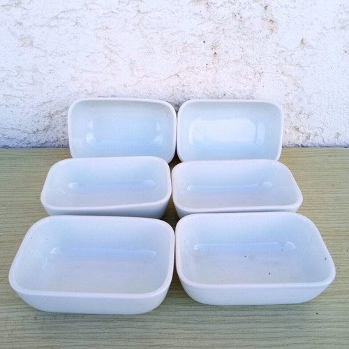 Porcelain bowls used, set of 6 collectible KLM from Germany