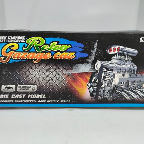 Hot Engine Classic Retro Garage Car Dodge Charger 1:32 red metallic like new