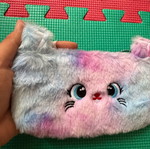 Furry pencil case like new