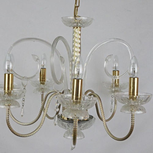 Pentafoto ceiling light new, metal and glass, 1990