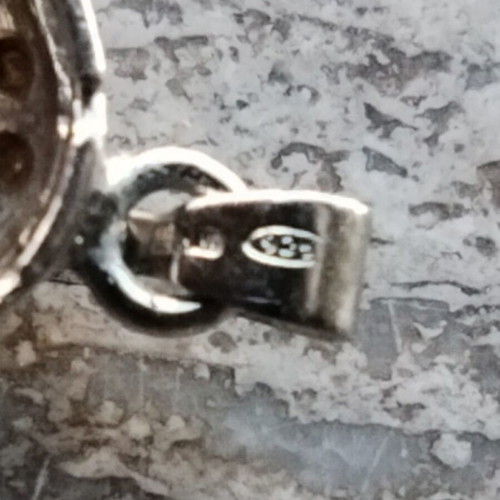 Silver 925 pendant new, blue and silver