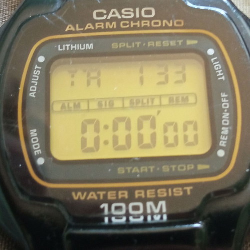 Casio W-725 used black unisex watch